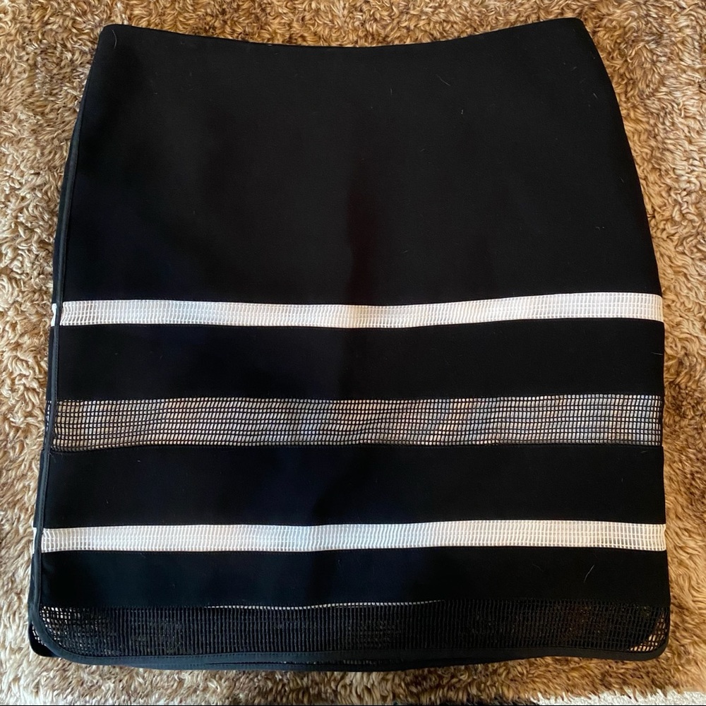 Black and white pencil skirt